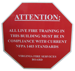 NFPA 1403 Signage